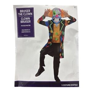 NWT Colorful Clown Child Costume No Mask Circus Carnival Halloween Medium 8-10